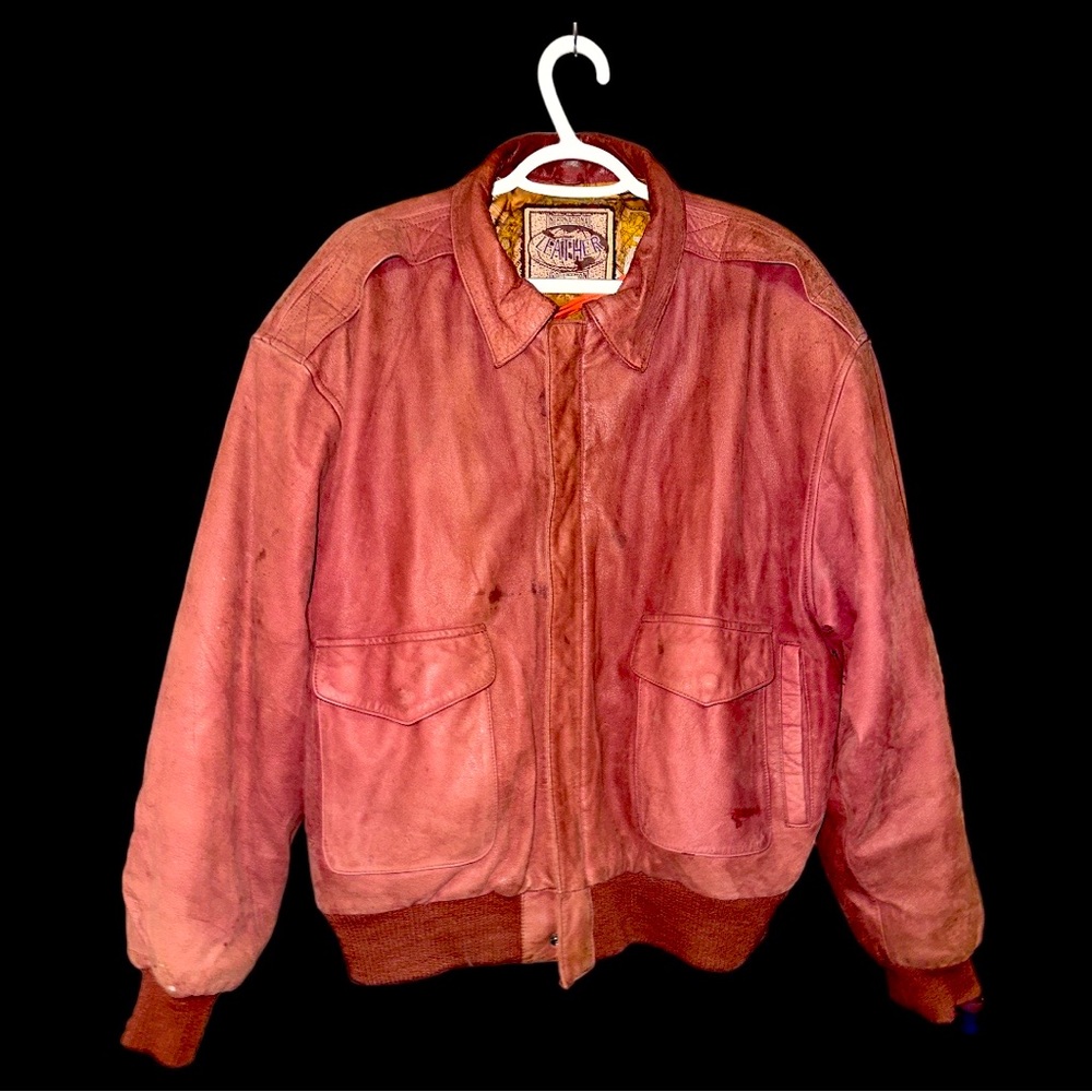✨VINTAGE✨ International Leather Collection Bomber Jacket